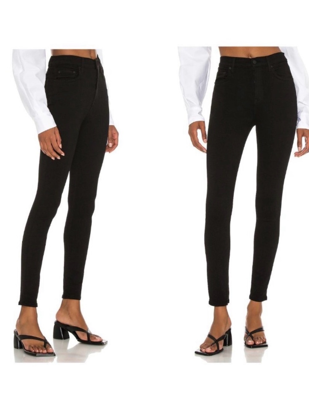 GRLFRND The Kennedy High Rise Stretch Skinny Black Jeans Size 24